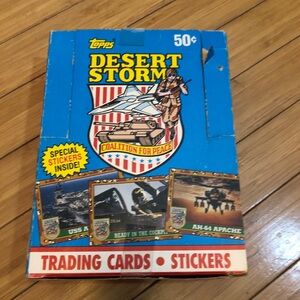 Tops 1991 Desert Storm Trading Cards and Stickers 36 New sealed packs in box